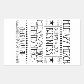 軍隊マーチ。広告シール 長方形シール