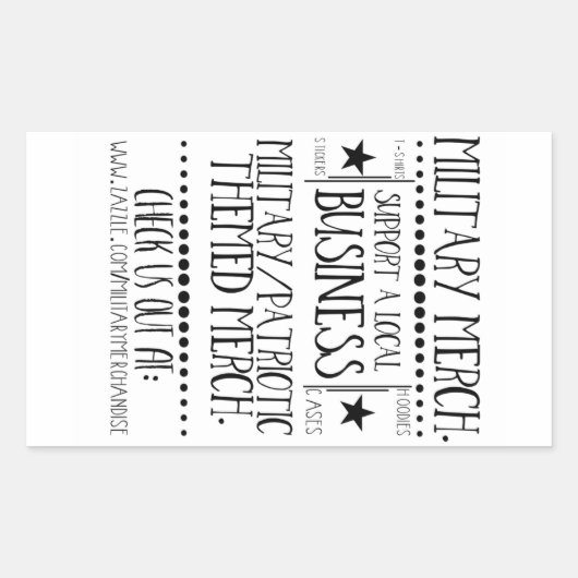 軍隊マーチ。広告シール 長方形シール (正面)