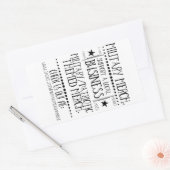 軍隊マーチ。広告シール 長方形シール (封筒)