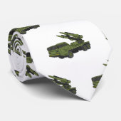 軍隊ミサイルトラック漫画イラストレーション ネクタイ (ロール)