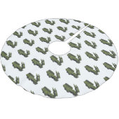 軍隊ミサイルトラック漫画イラストレーション ブラッシュドポリエステルツリースカート (アングル)