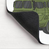 軍隊ミサイルトラック漫画イラストレーション マウスパッド (コーナー)