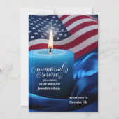 軍隊メモリアルサービス招待状スターストライプズ 招待状 (正面)