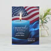 軍隊メモリアルサービス招待状スターストライプズ 招待状 (スタンド正面)