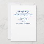 軍隊メモリアルサービス招待状スターストライプズ 招待状 (裏面)