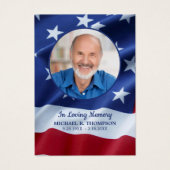軍隊メモリアル祈りの言葉カードスター&ストライプ詩 (正面)