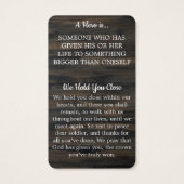 軍隊メモリアル落ちた旗兵士祈りの言葉カード (裏面)