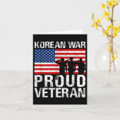 軍隊メンズ誇りを持った韓国戦争退役軍人 カード (黄色い花)