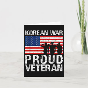 軍隊メンズ誇りを持った韓国戦争退役軍人 カード