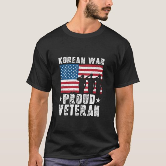 軍隊メンズ誇りを持った韓国戦争退役軍人 Tシャツ (正面)