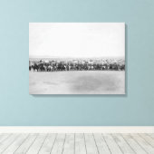 軍隊メンズ70ラコタインディアンスカウト キャンバスプリント (インサイチュ (ウッドフロア))