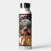 軍隊モノグラムホームオブザフリー ウォーターボトル (左面)