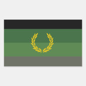軍隊ユニフォームプライドフラグ 長方形シール (正面)