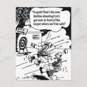 軍隊ユーモア、安全な場所、おもしろいヴィンテージ ポストカード (正面)