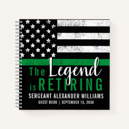 軍隊リタイアグリーンフラッグアーミーゲストブック ノートブック