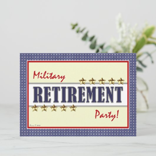 軍隊リタイアメントスターズパーティの招待状 招待状 (スタンド正面)