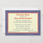 軍隊リタイアメントスターズパーティの招待状 招待状 (裏面)