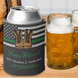 軍隊リタイアレザーブーツグリーンラインアーミー 缶クーラー