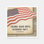 軍隊リタイア、アーミー、カクテル紙ナプキンス スタンダードカクテルナプキン (正面)