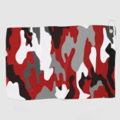 軍隊レッドカモフラージュ ゴルフタオル (横)