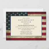 軍隊レッドホワイトとブルーリタイアメント招待状 招待状 (正面)