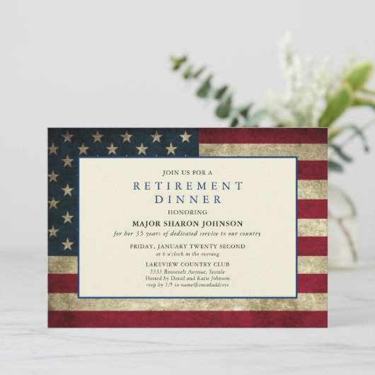 軍隊レッドホワイトとブルーリタイアメント招待状 招待状 (スタンド正面)