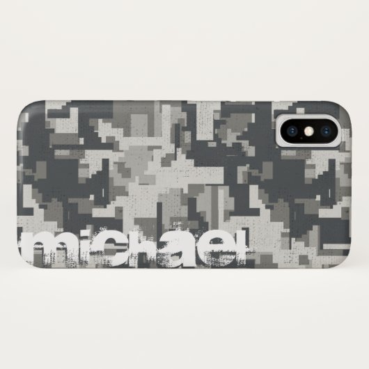 軍隊レンガ灰色 Case-Mate iPhoneケース (裏面(横))