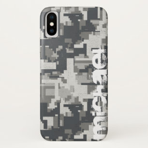 軍隊レンガ灰色 iPhone X ケース