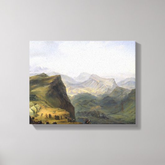 軍隊ロシアのキャンプinダゲスタン， 1895 キャンバスプリント (正面)