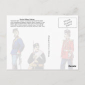 軍隊ロシアのユニフォーム ポストカード (裏面)