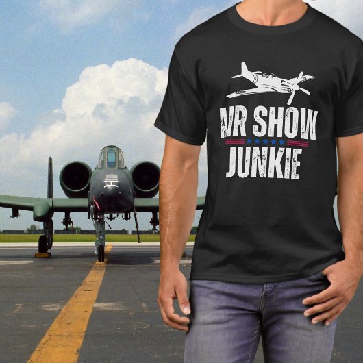軍隊ヴィンテージ飛行機WWIIエアショージャンキー Tシャツ