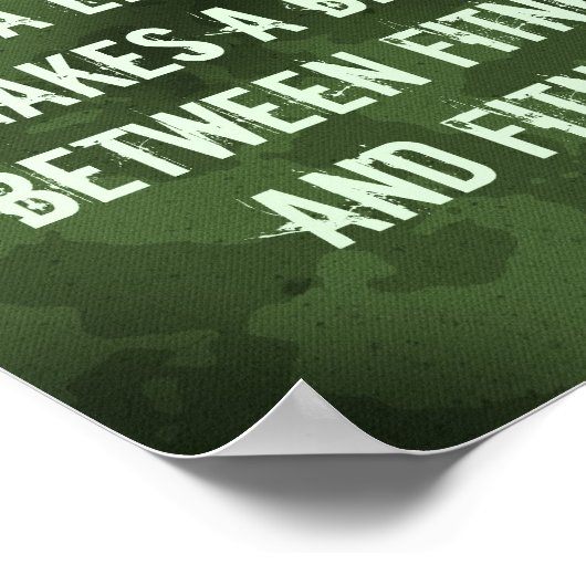 軍隊偽装:フィットネス成功への姿勢 ポスター (角)