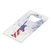 *~*軍隊像リバティ赤白青退役軍人 クレジットカード栓抜き (正面アングル)