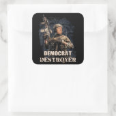 軍隊兵士トランプ民主党駆逐艦アメリカ スクエアシール (バッグ)