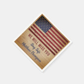 軍隊兵士遠くにパーティー旗 スタンダードカクテルナプキン (角)