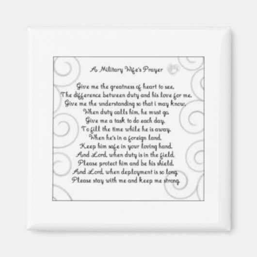 軍隊助産祈りの言葉 マグネット (正面)