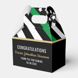 軍隊卒業式薄緑ライン旗陸軍 フェイバーボックス