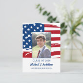 軍隊卒業愛国院撮影フラグ インビテーションポストカード (スタンド正面)