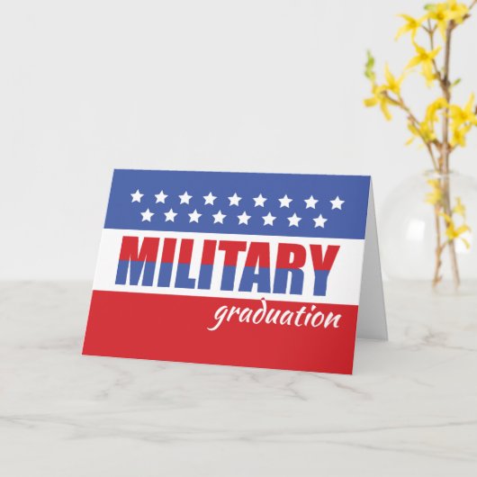 軍隊卒業祝い星 カード (黄色い花)