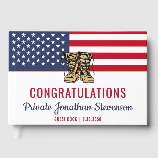 軍隊卒業陸軍ブートキャンプ愛国心 ゲストブック (正面)