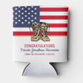 軍隊卒業陸軍ブートキャンプ愛国心 缶クーラー (正面)