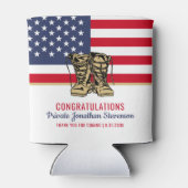 軍隊卒業陸軍ブートキャンプ愛国心 缶クーラー (裏面)