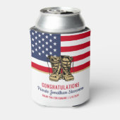 軍隊卒業陸軍ブートキャンプ愛国心 缶クーラー (缶裏面)