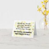 軍隊又おもしろいは軍隊鑑賞票   カード (黄色い花)