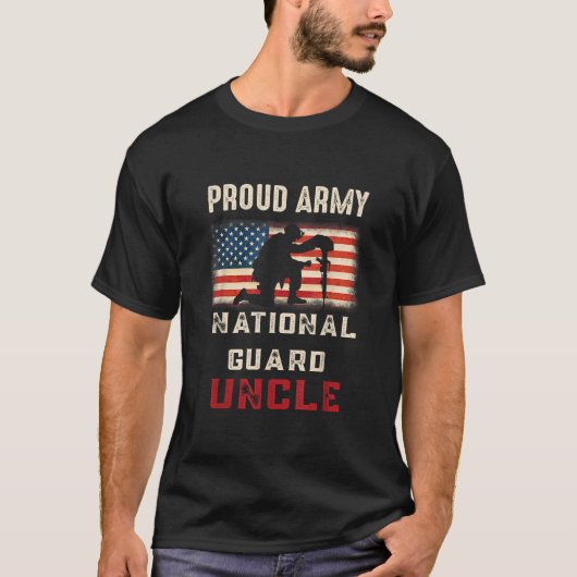軍隊国防誇りを持った米国陸軍国民区 Tシャツ (正面)