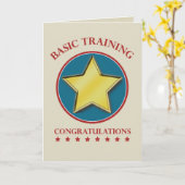 軍隊基礎研修卒業祝い カード (黄色い花)