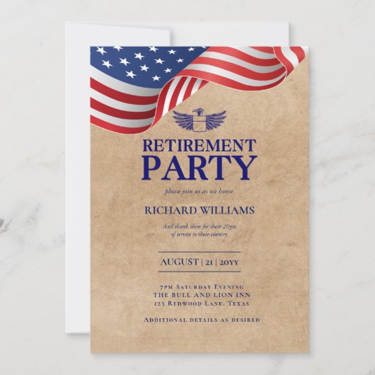 軍隊大佐リタイアシルバーイーグルウィングス 招待状 (正面)