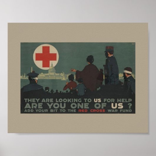 軍隊女性世界大戦1赤十字戦争基金 ポスター (正面)