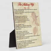 軍隊妻Tabletopプラークとイーゼル フォトプラーク (側面)