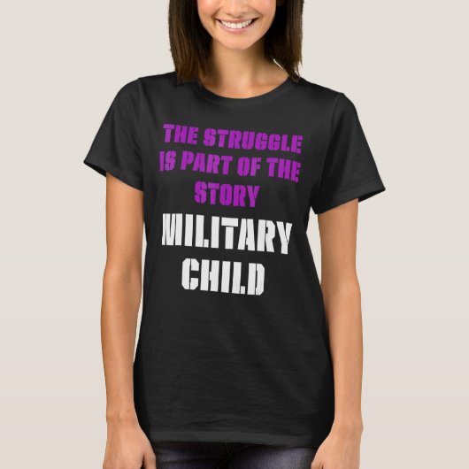 軍隊子の月の紫色のアップパート3 Tシャツ (正面)